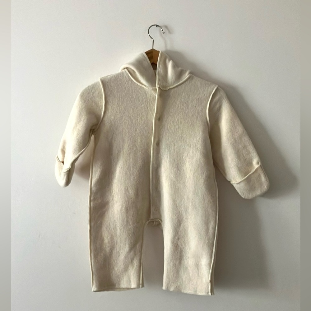 Album di Famiglia Wool Bunting Jumpsuit Ivory Size XL